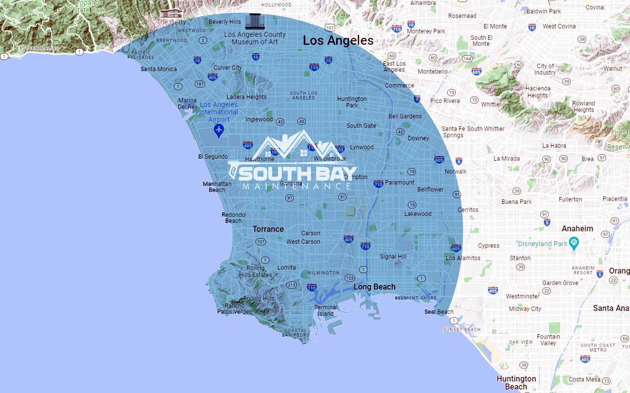 South Bay Maintenance Service Area Map